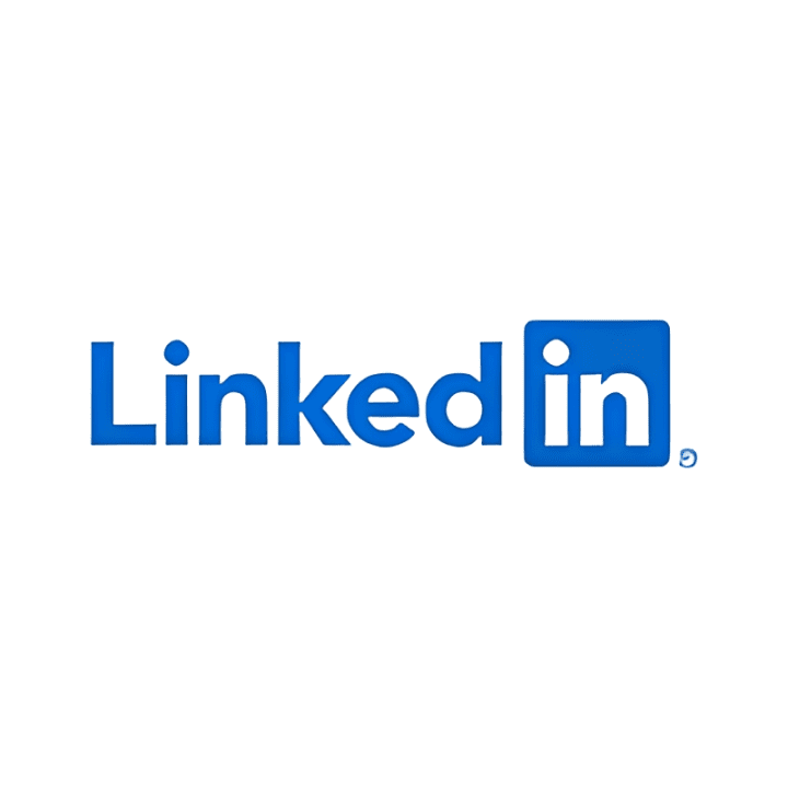 LinkedIn logo with blue text